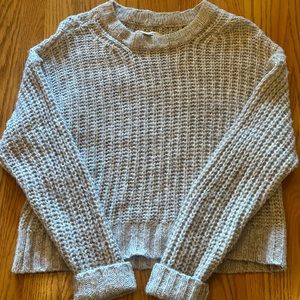 American Eagle Cropped Grey Sweater